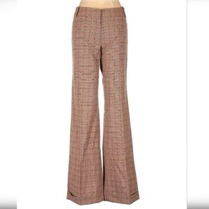 Anthro Elevenses brown plaid dress pants